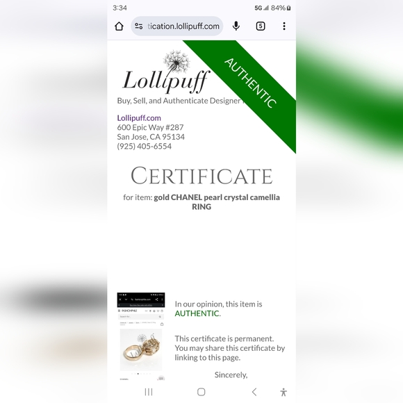 LOLLIPUFF AUTHENTICITY CERT. 12/4 ••Authentic Detective Certificate 12/12 - Picture 2 of 4